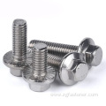 M8 Nuts Bolts Hex Flange Bolt Yellow Trivalent Zinc Bolts